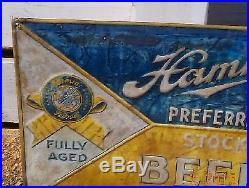 HAMM/'S BEER IN CANS  6/" x 18/" ALUMINUM Sign