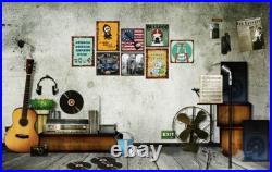 100 Random Vintage Metal Tin Signs Retro Plaque Garage Bar Customization Decor
