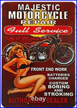 100 Random Vintage Metal Tin Signs Retro Plaque Garage Bar Customization Decor