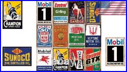 12 Retro Vintage Gas and Oil Signs Perfect for Man Caves, Bars, and Garages 12 Retro Vintage Gas and Oil Signs Perfect for Man Caves, Bars, and Garages