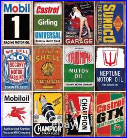 12 Retro Vintage Gas and Oil Signs Perfect for Man Caves, Bars, and Garages 12 Retro Vintage Gas and Oil Signs Perfect for Man Caves, Bars, and Garages