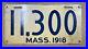 1918_Massachusetts_license_plate_11300_blue_white_Ford_Model_T_Chevy_vintage_car_01_clfe