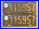 1918_Michigan_license_plate_pair_115_957_Ford_Model_T_Chevy_state_seal_1163_01_ge