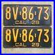 1929_California_license_plate_pair_8V_86_73_orange_on_black_embossed_garage_SBNC_01_nsi