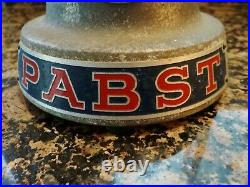 1930s 40s Vtg Pabst Blue Ribbon Metal Foam Scraper Holder Back Bar Sign Art Deco