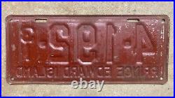 1931 Prince Edward Island license plate 4-192 Canada white on red Ford Model A