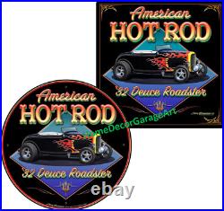 1932 Deuce Roadster American Hot Rod Metal Sign Vintage Style Garage Art 1932 Deuce Roadster American Hot Rod Metal Sign Vintage Style Garage Art
