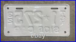 1932 Texas motorcycle sidecar license plate green on white