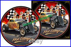 1933 Hot Rod Metal Sign Vintage Style Garage Art
