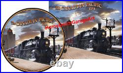 1934 Canadian Pacific Railroad Metal Sign Vintage Style Train Room Art
