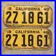 1940_California_license_plate_pair_2Z_18_61_black_on_yellow_embossed_garage_SBNC_01_qy