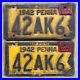 1942_Pennsylvania_license_plate_pair_42_AK_6_1943_tabs_Ford_Chevy_World_War_II_01_pmnc