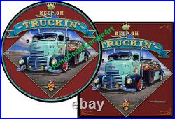 1947 Keep On Truckin' Metal Sign Vintage Style Garage Art 1947 Keep On Truckin' Metal Sign Vintage Style Garage Art