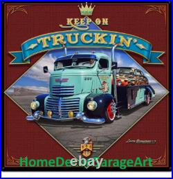 1947 Keep On Truckin' Metal Sign Vintage Style Garage Art 1947 Keep On Truckin' Metal Sign Vintage Style Garage Art