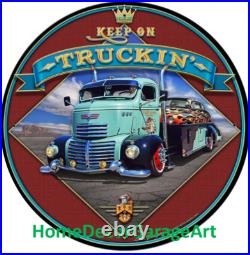 1947 Keep On Truckin' Metal Sign Vintage Style Garage Art 1947 Keep On Truckin' Metal Sign Vintage Style Garage Art