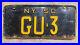 1950_New_York_license_plate_GU_3_low_number_yellow_on_black_Ford_Chevy_Plymouth_01_nmo
