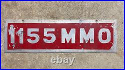 1950 US Forces in Morocco license plate 1155 MM 0 white on red USA World War II