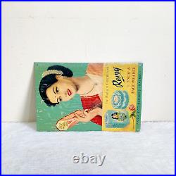 1950s Vintage Indian Lady Remy Snow Face Powder Advertising Metal Sign Board S85