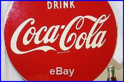 1953 Original Coca-Cola Vintage Coke Advertising Metal Flange Sign