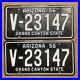 1956_Arizona_license_plate_pair_V_23147_white_on_black_embossed_1957_1958_01_nwp
