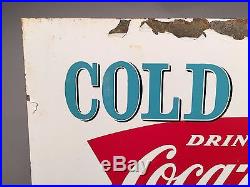 1959 Vintage Cold Drinks Drink Coca Cola With Crushed Ice Metal sign CC46 Coke