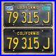 1963_California_truck_license_plate_pair_79315_J_yellow_on_black_embossed_1969_01_vp