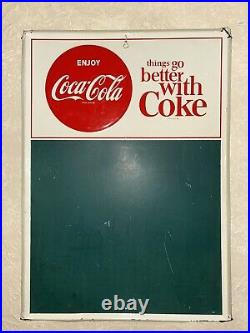 1964 Coca-Cola Things Go Better With Coke Vintage Chalkboard Menu Metal Sign