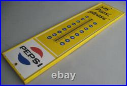 1970 Vintage Drink Pepsi Soda Metal Advertising Thermometer Sign Stout PM-1030