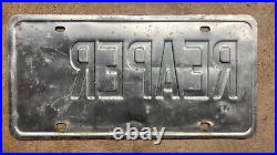 1999 New Hampshire license plate REAPER vanity personalized Halloween death 666