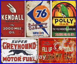 24 Pieces Reproduced Vintage Style Garage Tin Signs, Nostalgic Decor for Man Cav 24 Pieces Reproduced Vintage Style Garage Tin Signs, Nostalgic Decor for Man Cav