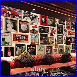 24 Pieces Reproduced Vintage Style Garage Tin Signs, Nostalgic Decor for Man Cav 24 Pieces Reproduced Vintage Style Garage Tin Signs, Nostalgic Decor for Man Cav