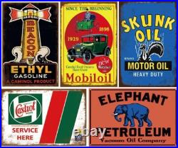 26 Nostalgic Reproduction Tin Signs Vintage Gas & Oil Advertising Wall Decor