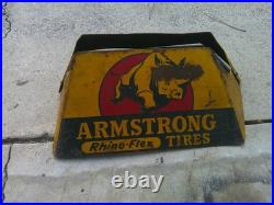 #2 VINTAGE ARMSTRONG TIRES RHINO-FLEX Metal Sign