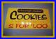 2_x_4_Freshly_Baked_Cookies_Doughnuts_2_for_1_Yellow_Gold_Metal_Sign_Bakery_01_aa