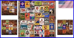 35-Piece Vintage Tin Signs Collection Nostalgic Retro Decor for Garage & Home