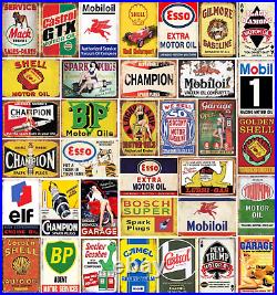 35 Pieces Reproduced Vintage Tin Signs, Gas Oil Retro Advert Antique Metal Signs 35 Pieces Reproduced Vintage Tin Signs, Gas Oil Retro Advert Antique Metal Signs