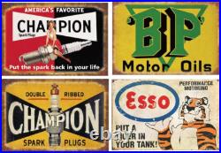 35 Pieces Reproduced Vintage Tin Signs, Gas Oil Retro Advert Antique Metal Signs 35 Pieces Reproduced Vintage Tin Signs, Gas Oil Retro Advert Antique Metal Signs