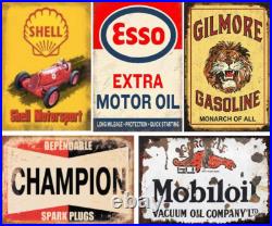35 Pieces Reproduced Vintage Tin Signs, Gas Oil Retro Advert Antique Metal Signs 35 Pieces Reproduced Vintage Tin Signs, Gas Oil Retro Advert Antique Metal Signs