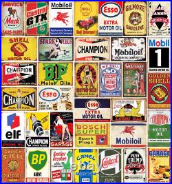 35 Pieces Reproduced Vintage Tin Signs, Gas Oil Retro Advert Antique Metal Signs 35 Pieces Reproduced Vintage Tin Signs, Gas Oil Retro Advert Antique Metal Signs