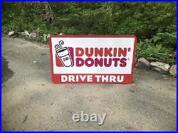 5' Vintage DUNKIN DONUTS Interstate Highway Road Street Sign Signage Decor Signs