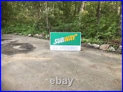 5x3' Vintage SUBWAY Interstate Highway Road Street Sign Food Signage Decor Signs