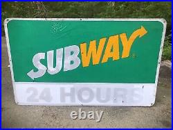 5x3' Vintage SUBWAY Interstate Highway Road Street Sign Food Signage Decor Signs