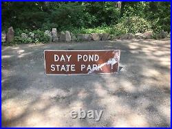 60 Vintage DAY POND STATE PARK Sign Metal Highway Street Road Signs Decor Art