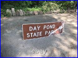 60 Vintage DAY POND STATE PARK Sign Metal Highway Street Road Signs Decor Art