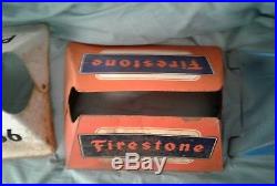 6 Vintage Goodyear, firestone, Phillips 66 Tire Stands Metal sign Displays