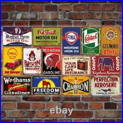 8x12 Inch Vintage Metal Signs Retro Gas Oil Collection for Timeless Decor
