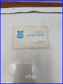 A113- vintage Harvey's Plumbing Original Advertising Metal Sign 24x12 OMAHA NE