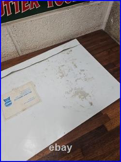 A113- vintage Harvey's Plumbing Original Advertising Metal Sign 24x12 OMAHA NE