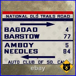 ACSC Bagdad Barstow Amboy Needles route 66 highway sign 20x15