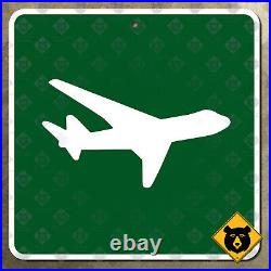 Airport airplane road sign general service highway guide marker 24x24